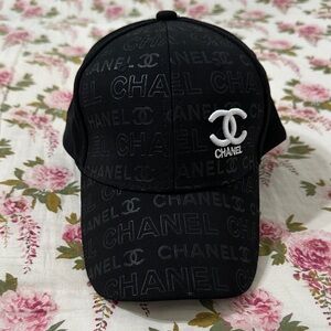 Black Monogram C C Baseball Cap